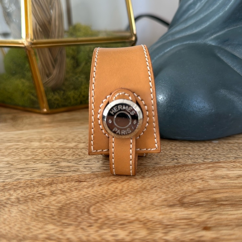 Authentic Hermes Leather Cuff
